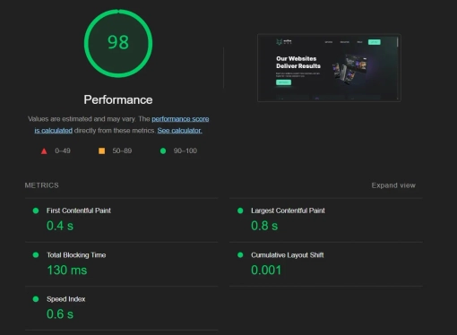 A screenshot of outfoxweb.com's homepage hero